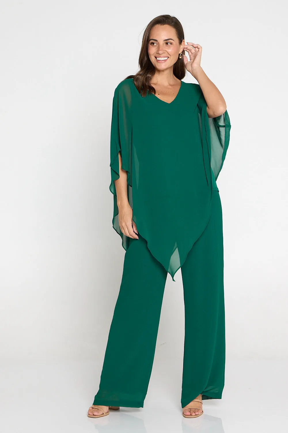 Rendezvous Chiffon Pants - Forest