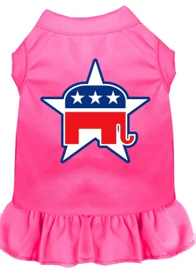 Republican Screen Print Dress Bright Pink 4x (22)