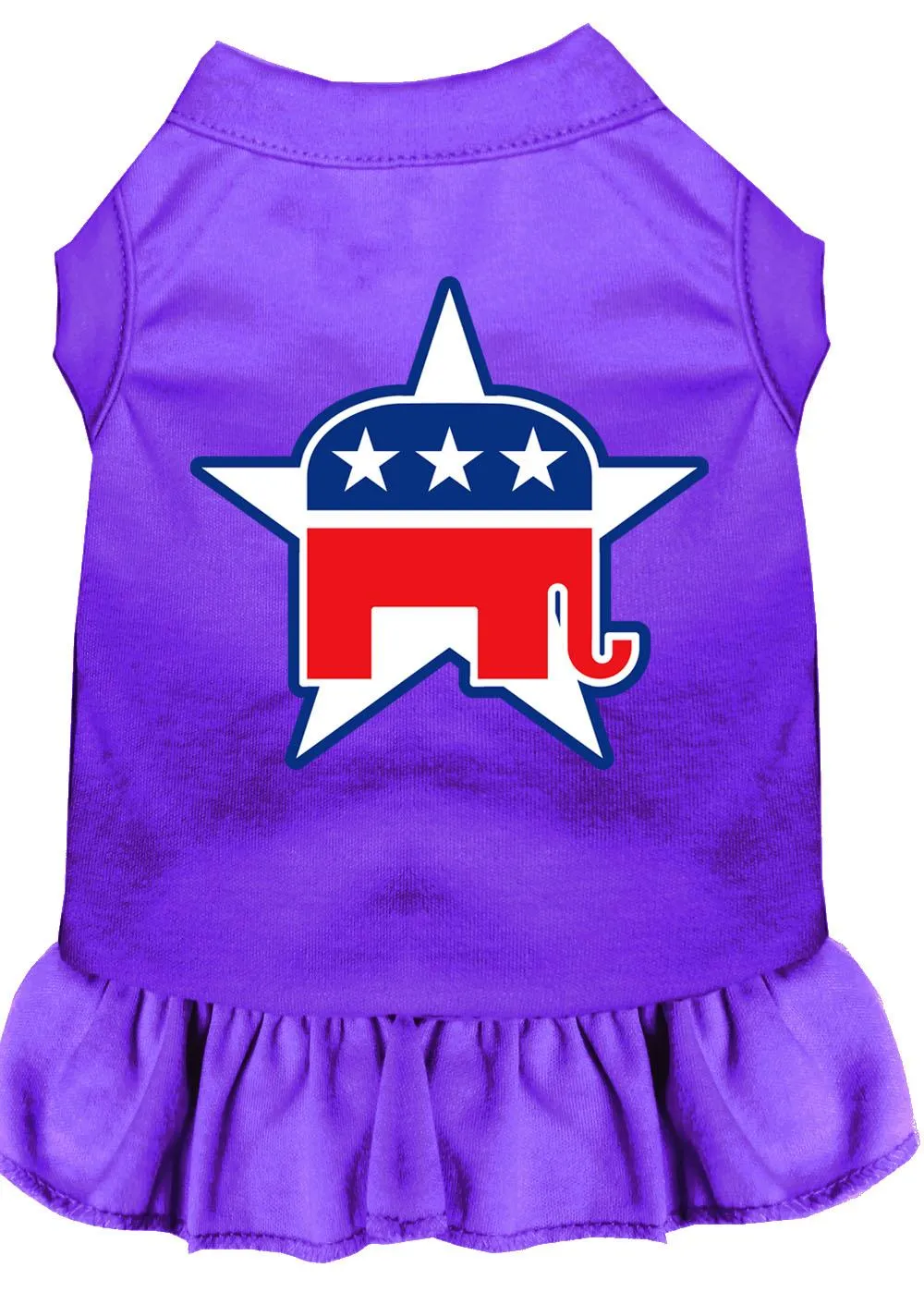 Republican Screen Print Dress Purple Med (12)