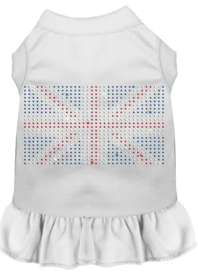 Rhinestone British Flag Dress White Xxl (18)