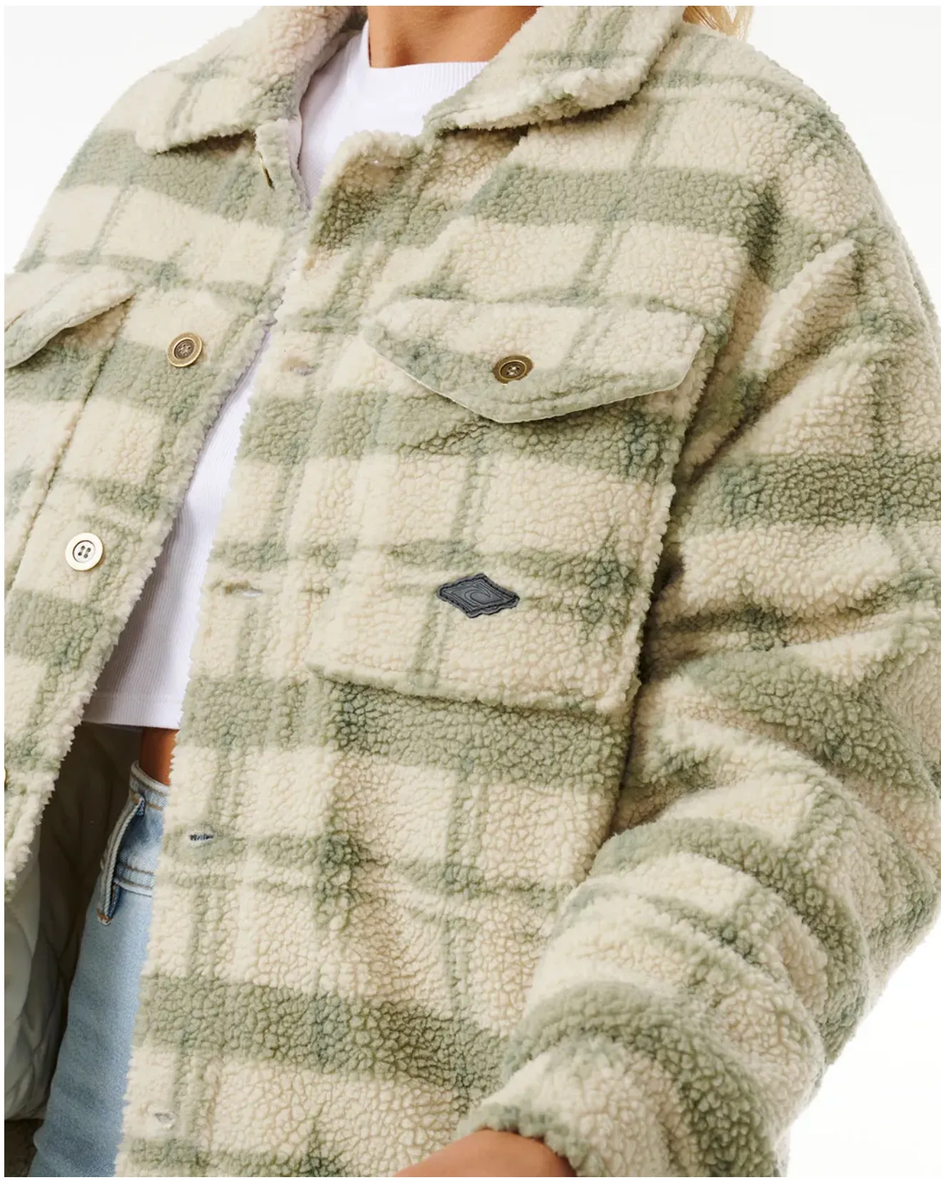 Ripcurl Sunrise Session Sherpa Lined Button Up Jacket