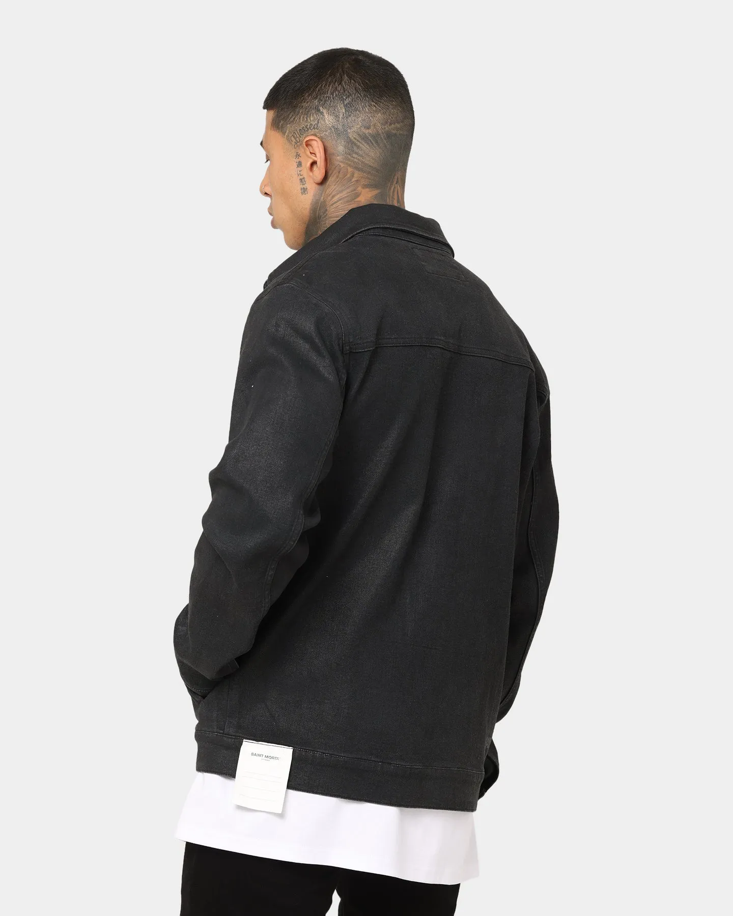 Saint Morta Dynasty Waxed Jacket Black Wax