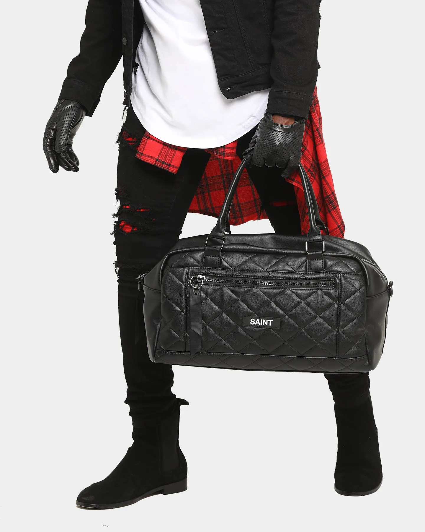 Saint Morta Quilted Duffle Bag Black