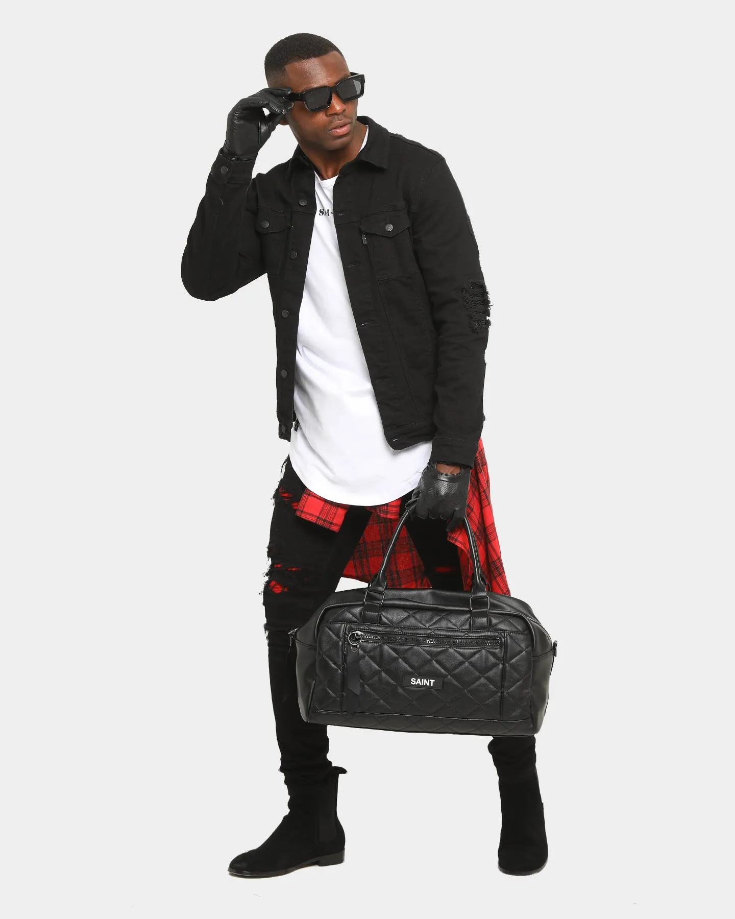 Saint Morta Quilted Duffle Bag Black