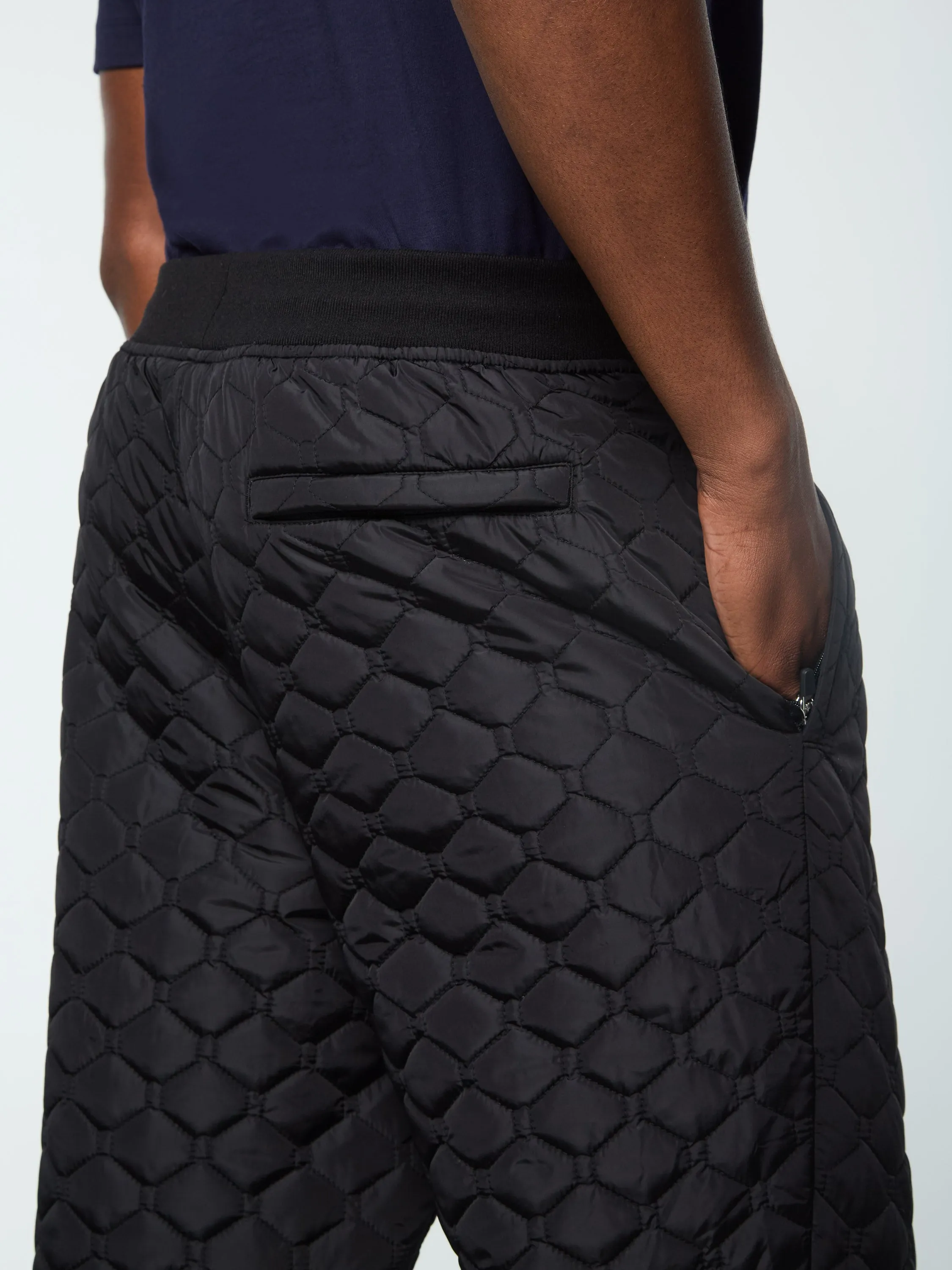 Sapri Quilted Track Pant- Black Beauty