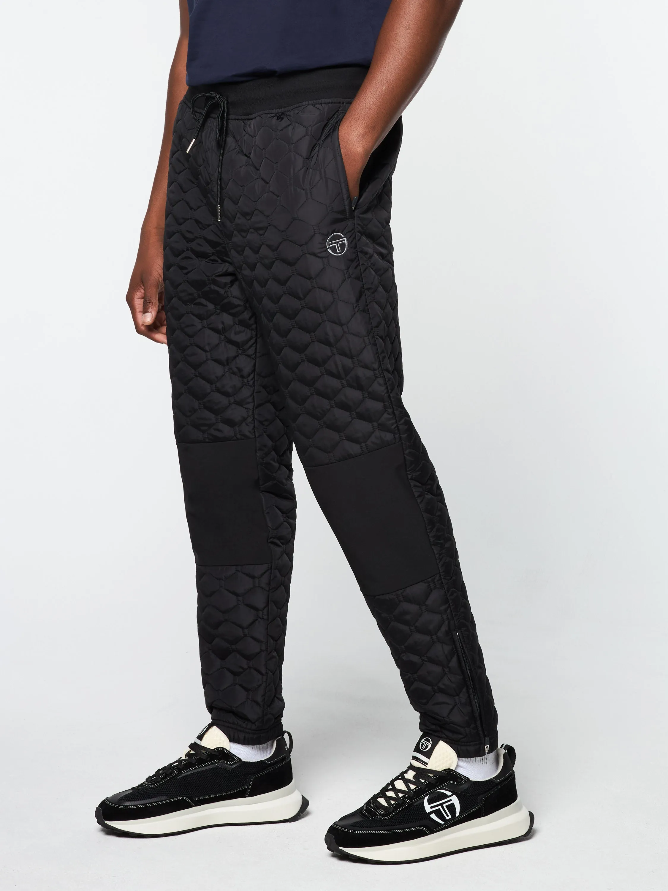 Sapri Quilted Track Pant- Black Beauty