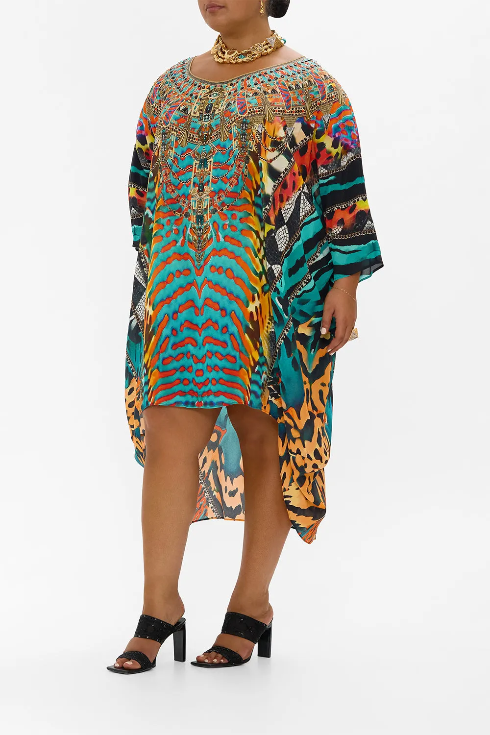 SCOOP BACK HEM DRESS DESERT VISIONS