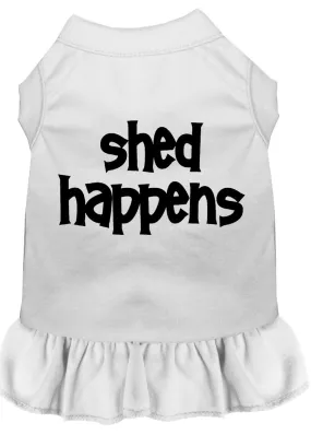 Shed Happens Screen Print Dress White Sm (10)