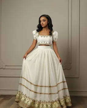 Shimmering Elegance Habesha Dress Mesmerizing Habesha Kemis Ethiopian Style