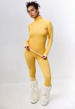 Sloobie Aspen Thermal Base Layer Leggings in Yellow