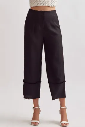 Solid High Waisted Wide Leg Pants