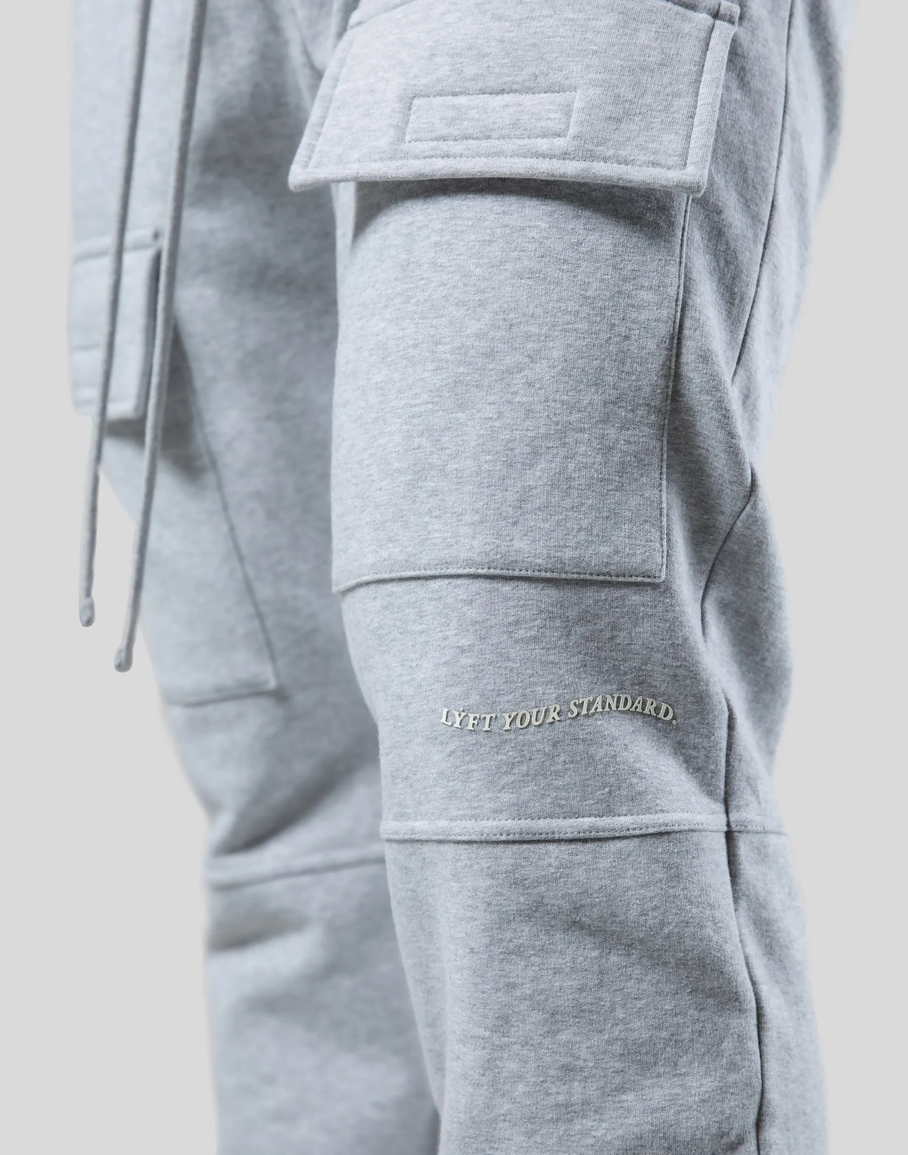 Stretch Sweat Cargo Pants - Grey