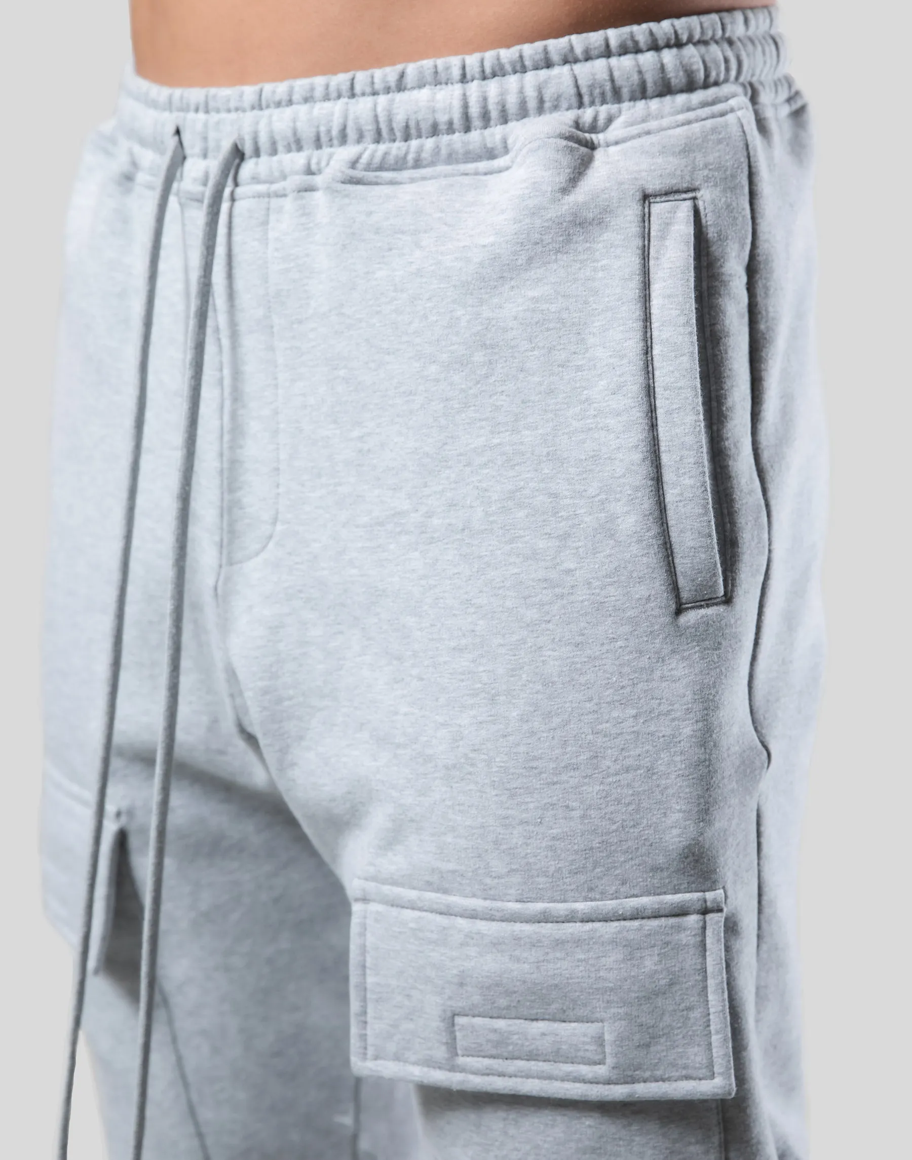 Stretch Sweat Cargo Pants - Grey