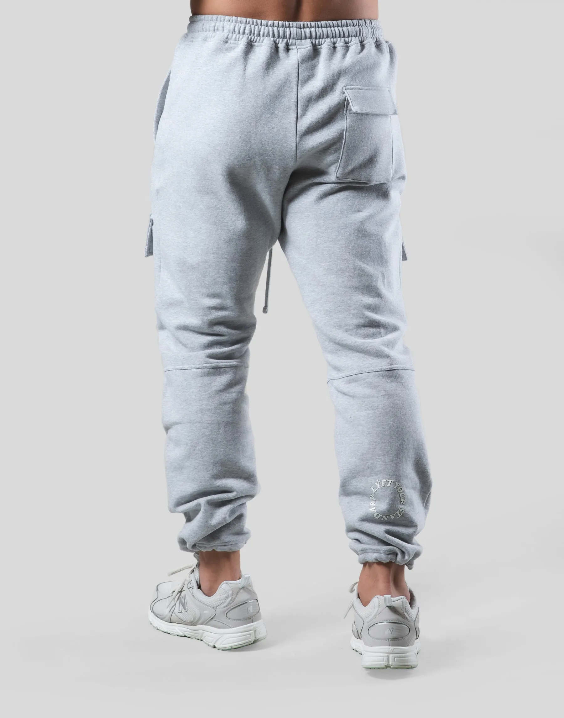 Stretch Sweat Cargo Pants - Grey