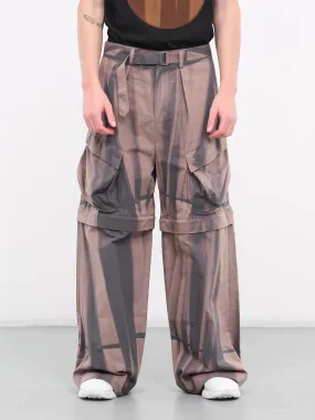 Sun-Bleached Detachable Cargo Trousers (PA04-GREY)