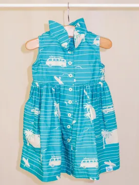 Suzie dress in Surf's Up (teal)