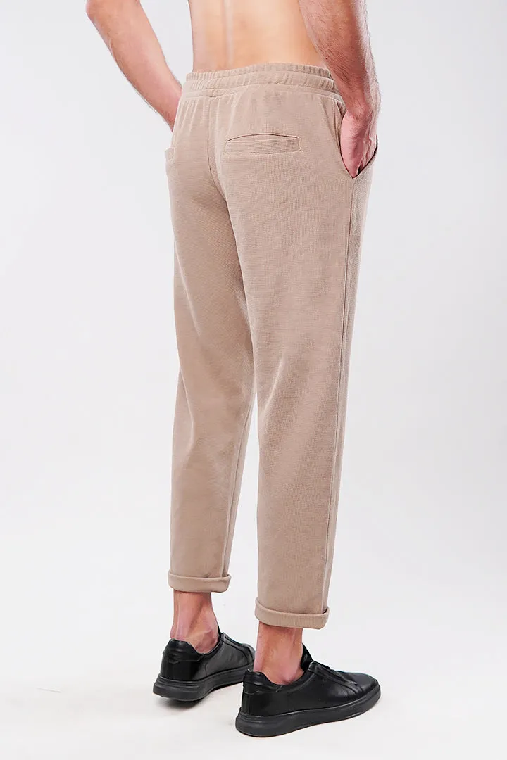 Tapered Thermal Jogger Pants - Sand