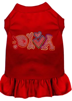 Technicolor Diva Rhinestone Pet Dress Red Sm (10)