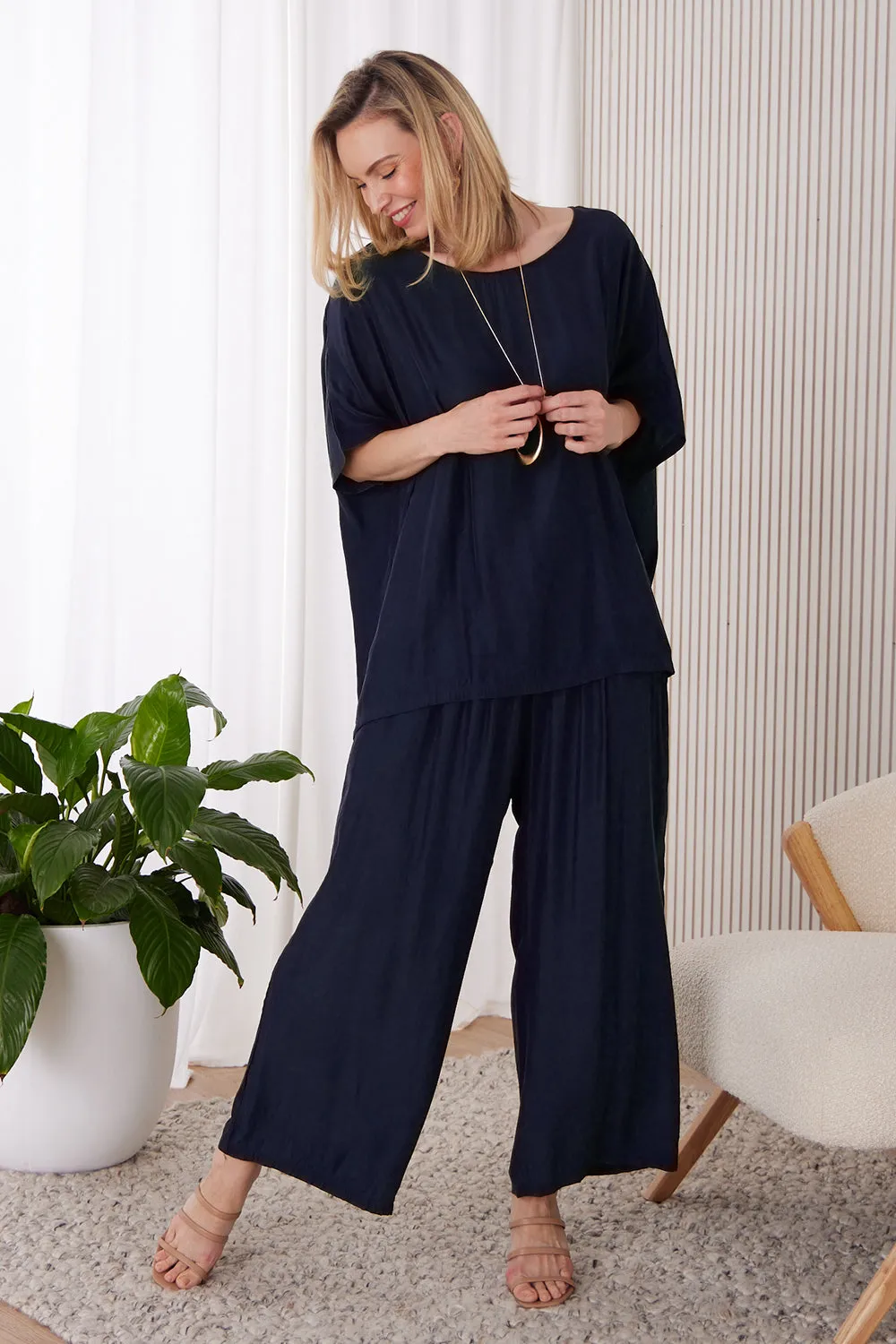 Thalia Pants - Navy