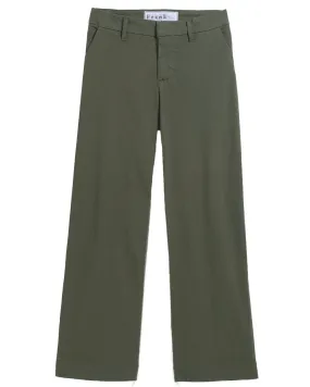 The Italian Wide Leg Chino in Army