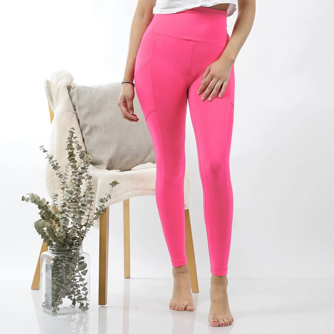 Valentine Wide Waistband Leggings with Pockets