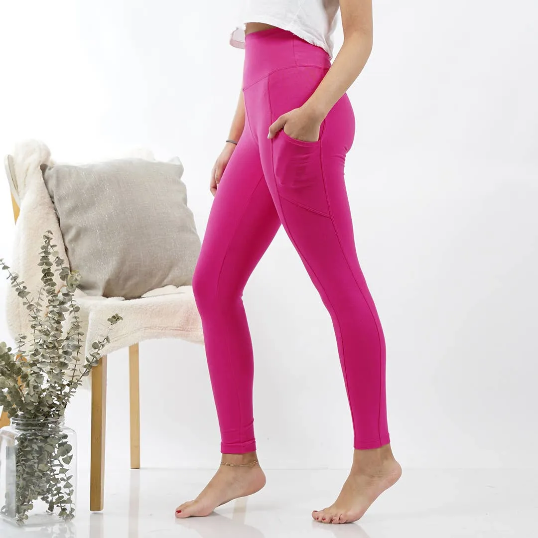 Valentine Wide Waistband Leggings with Pockets