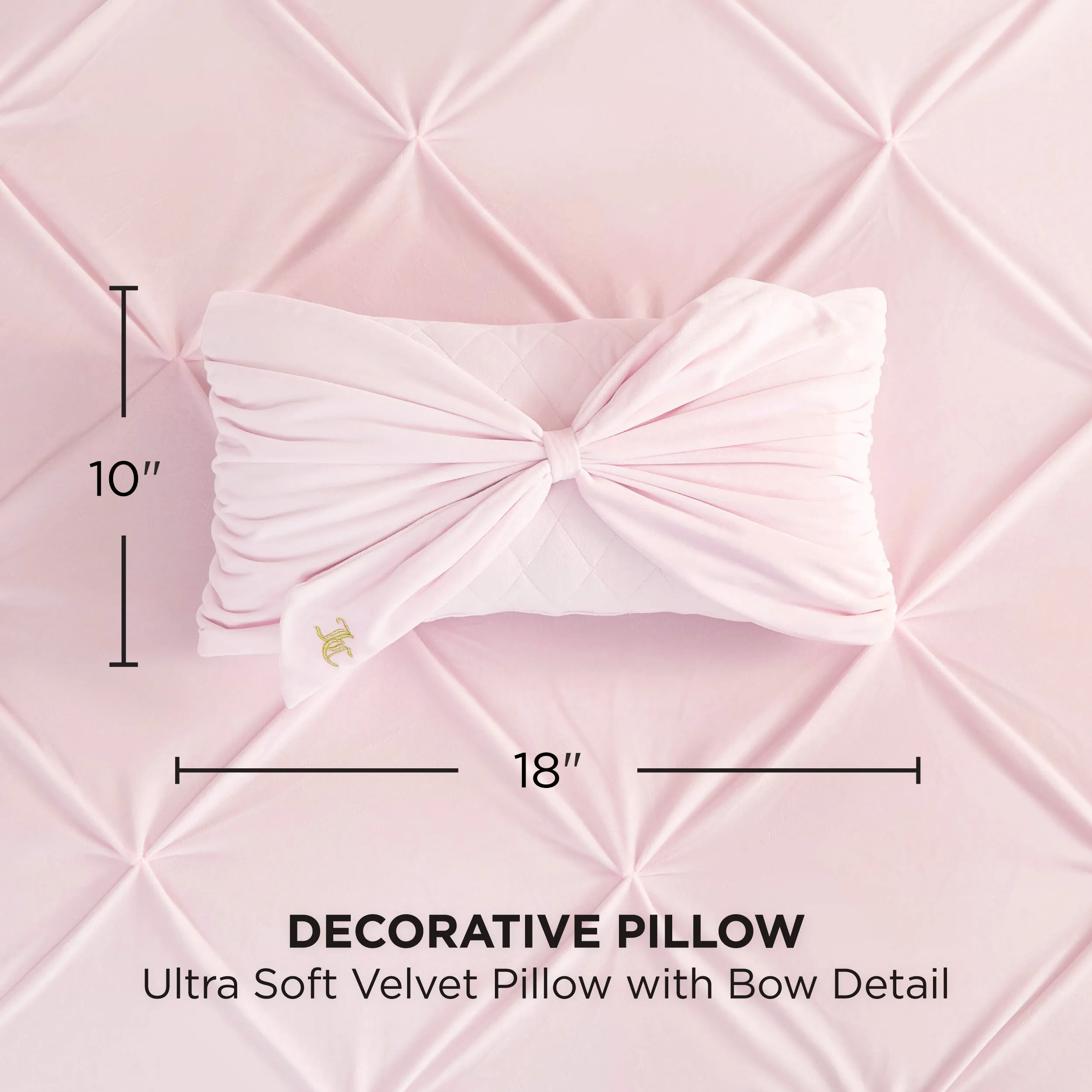 Velvet Bow Decorative Pillow