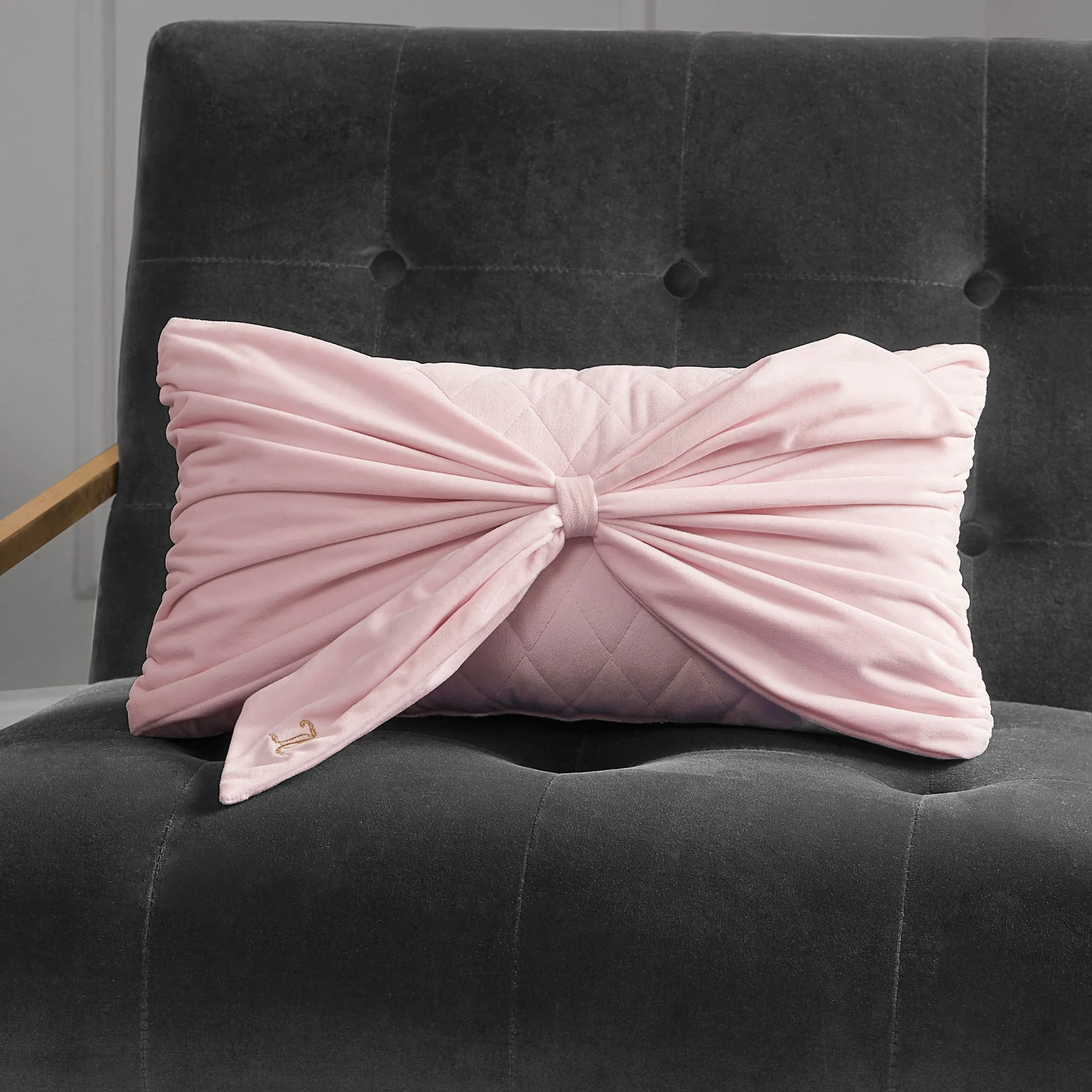 Velvet Bow Decorative Pillow