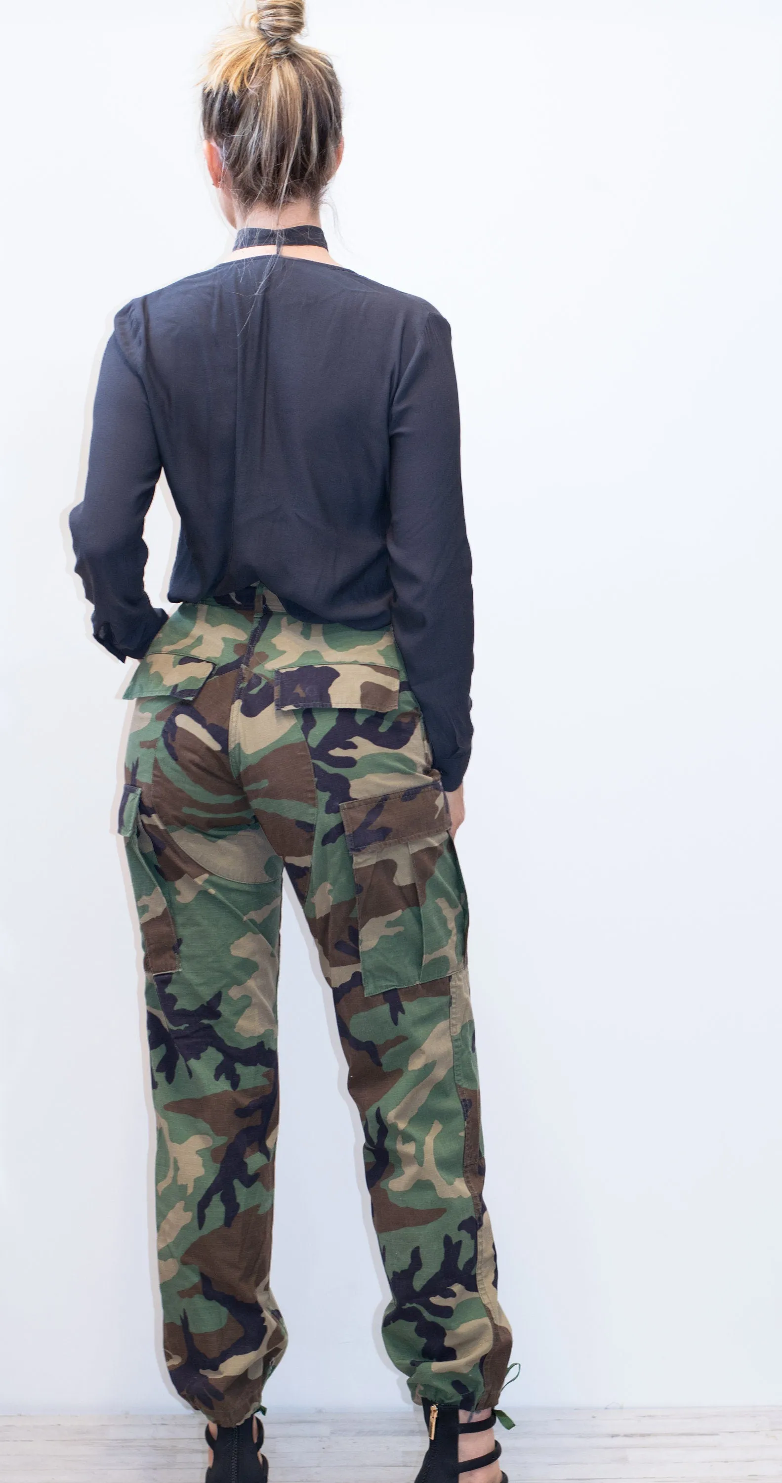 Vintage Camo Pants All Sizes Surplus Authentic Military Reclaimed Cargo Pants Sz. XXS-XL