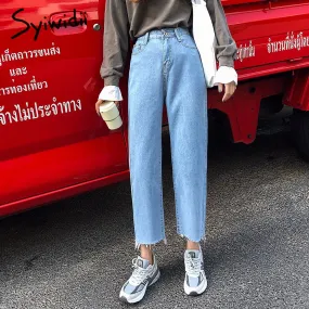 Vintage Tassel High Waist Denim Pants