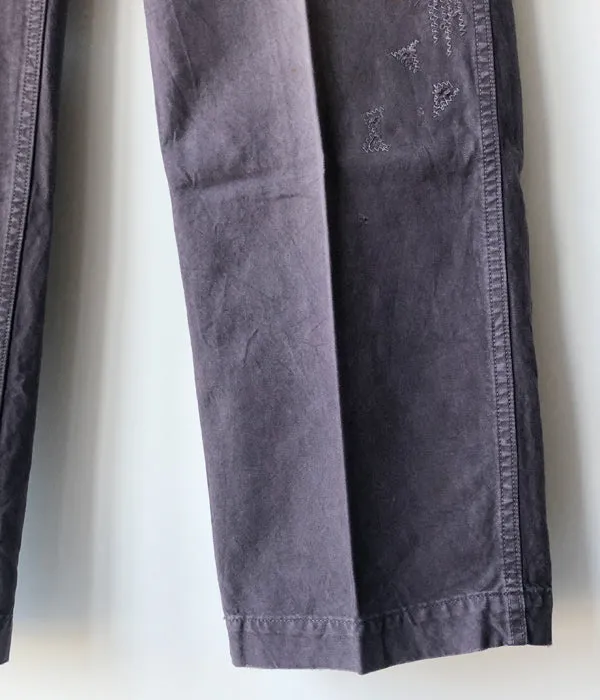 visvim/WIDE CHINO PANTS CRASH (BLACK)