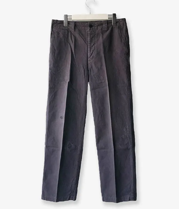 visvim/WIDE CHINO PANTS CRASH (BLACK)