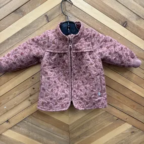 Wheat Children's Floral Quilted Jacket: Pink-children-12M