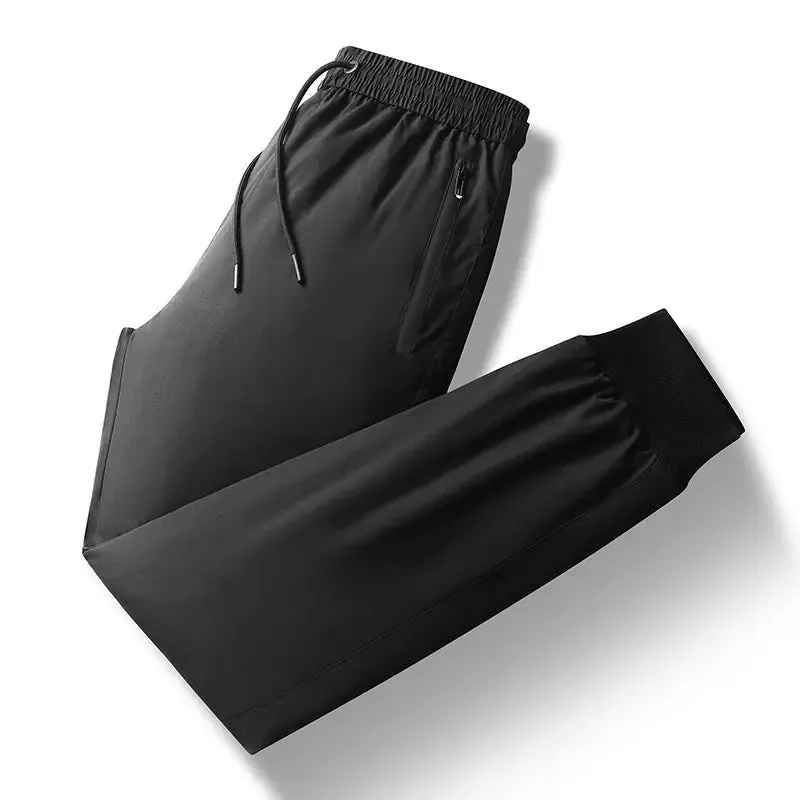 Winter Elastic Waist Down Trousers