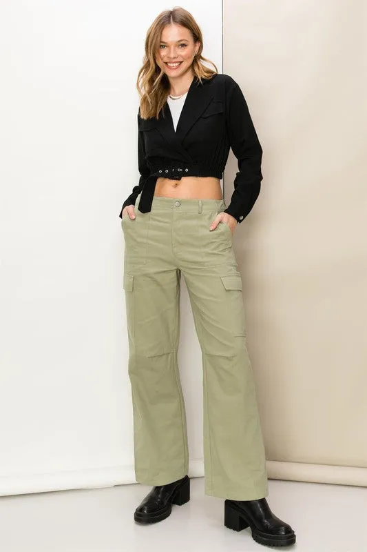 WOMEN WEEKEND CHILLER HIGH WAIST CARGO PANTS