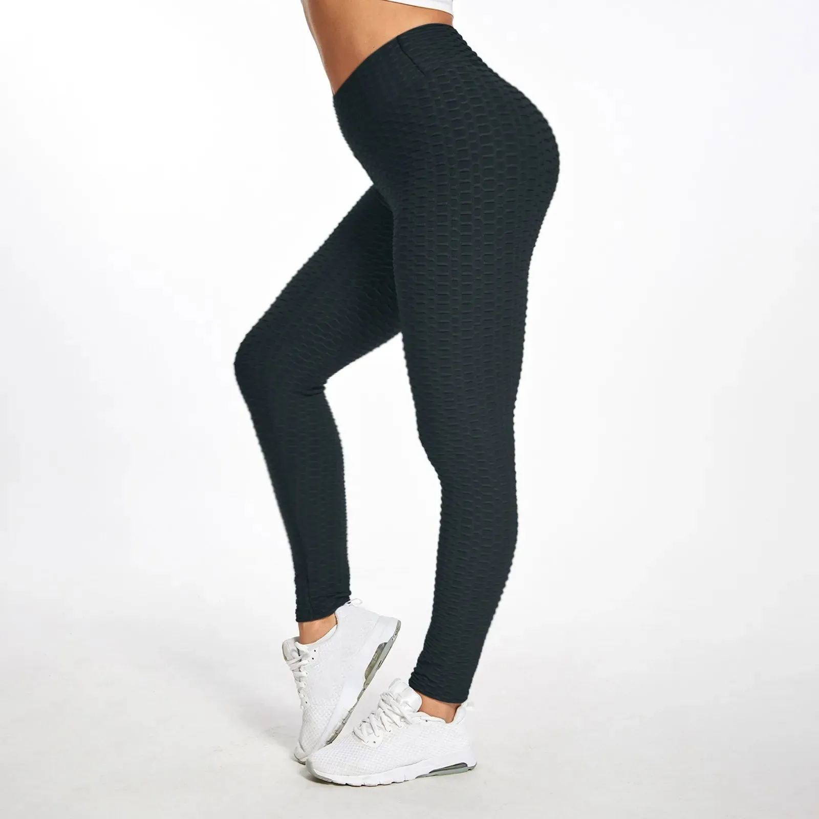 Women's Bubble Hip Lifting Exercise Fitness Running High Waist Yoga Pants