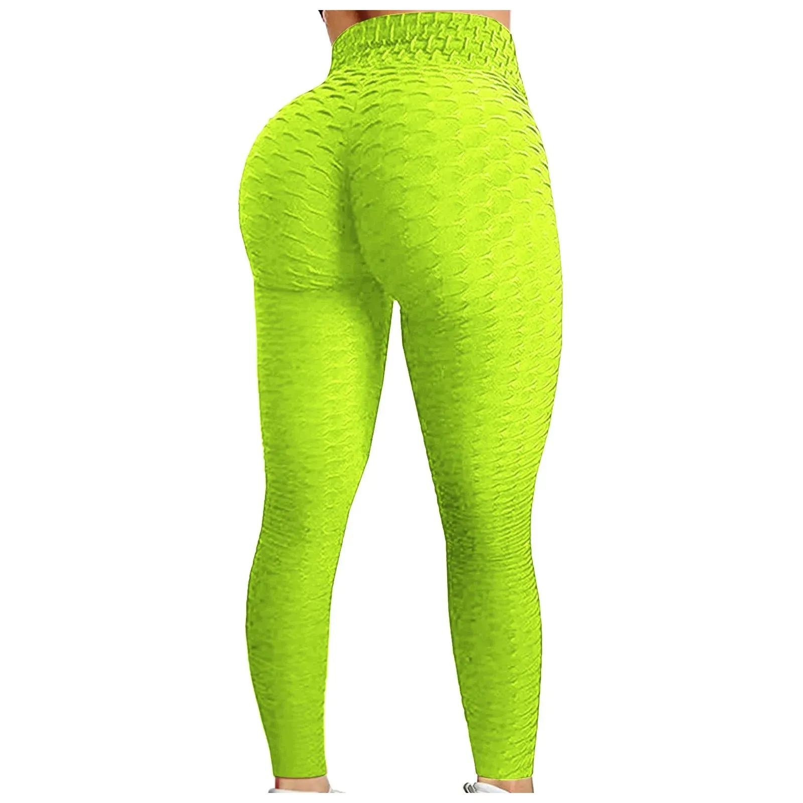 Women's Bubble Hip Lifting Exercise Fitness Running High Waist Yoga Pants