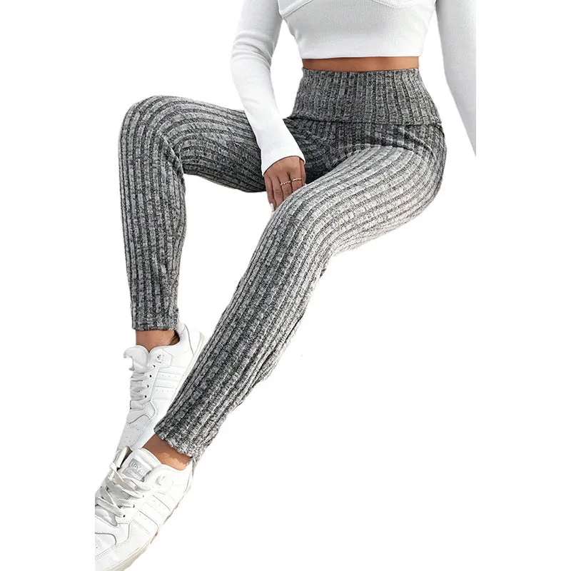 Women's Casual All-match Solid Color High Waist Tight Leggings