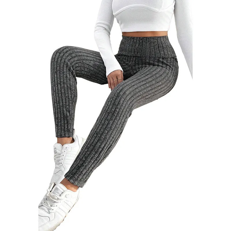 Women's Casual All-match Solid Color High Waist Tight Leggings