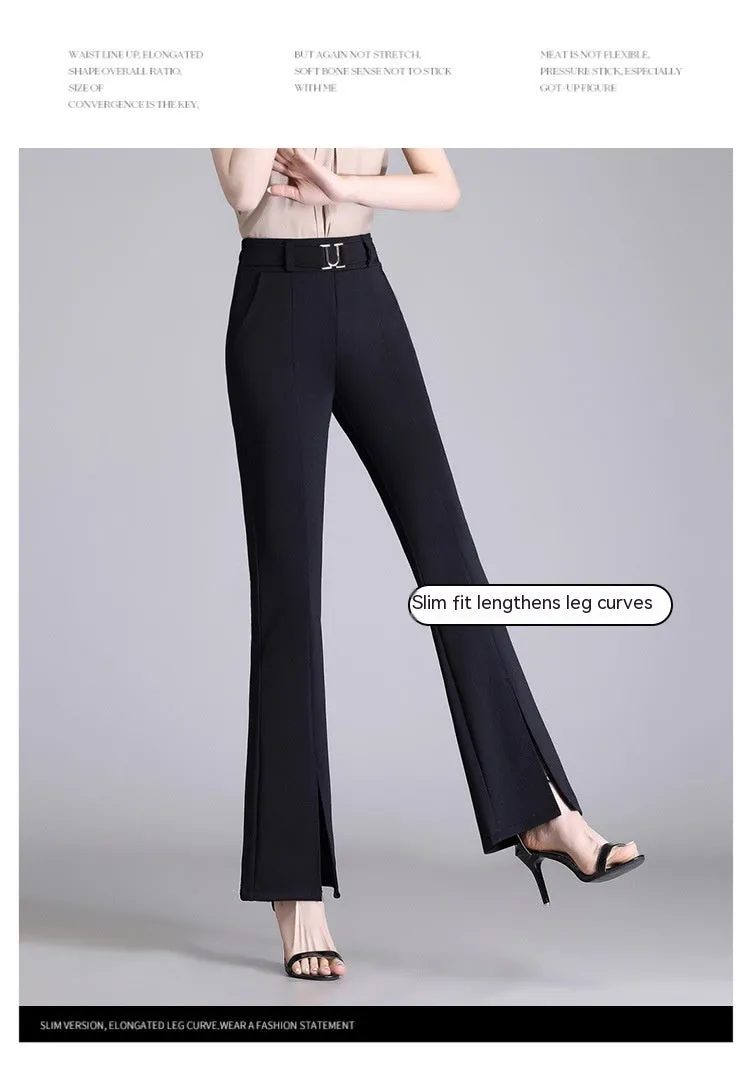 Women's High Waist Casual Wide And Long Cropped Pants