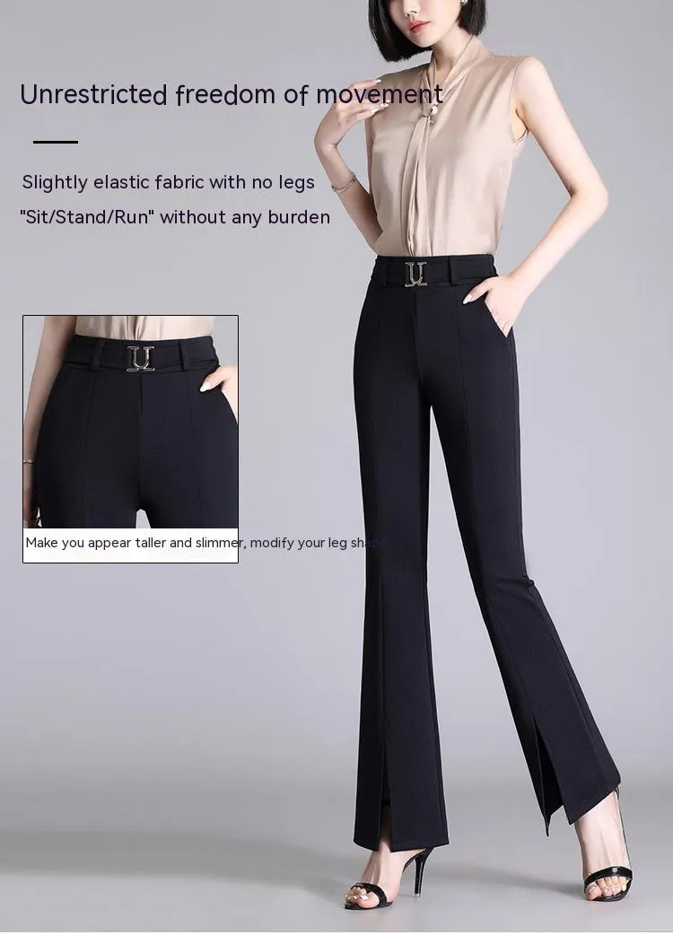 Women's High Waist Casual Wide And Long Cropped Pants