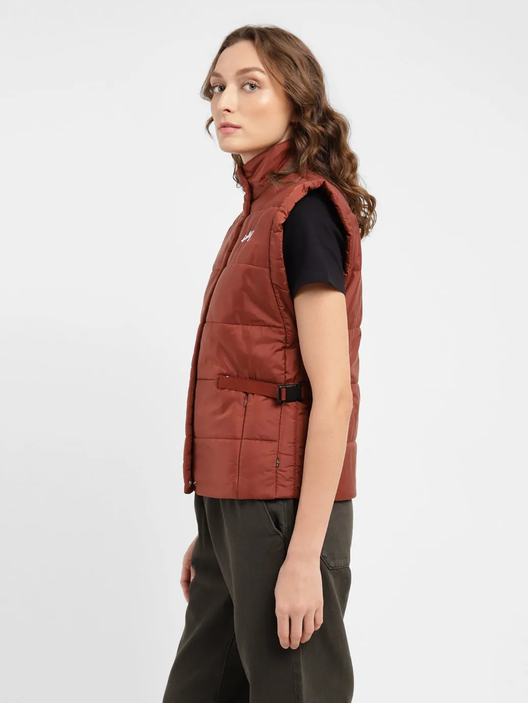 Women's Solid High Neck Jackets