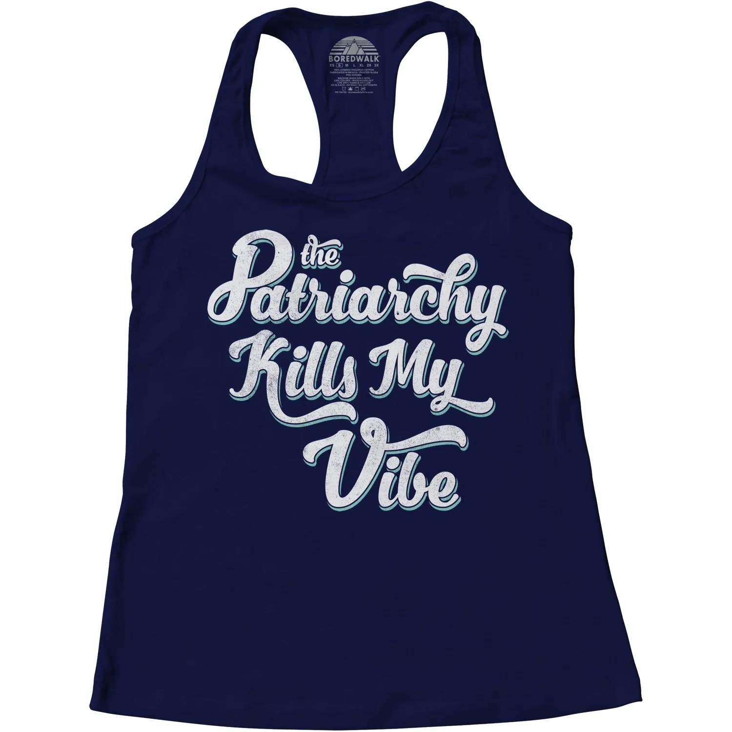 Women's The Patriarchy Kills My Vibe Feminist Racerback Tank Top