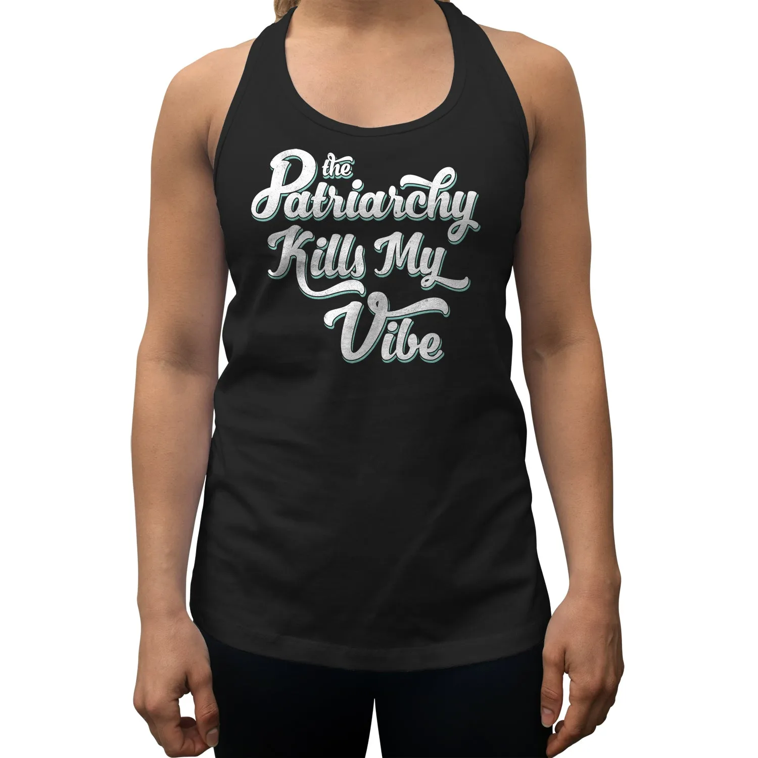 Women's The Patriarchy Kills My Vibe Feminist Racerback Tank Top