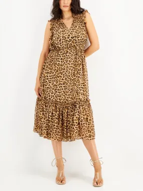 Women's Tiger Printed Dress ,Multi