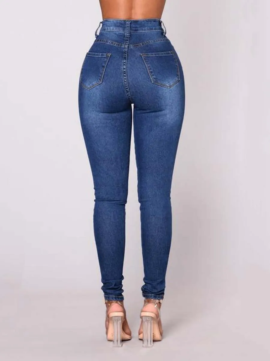 Women's Vintage High Waist Stretch Slim Jeans