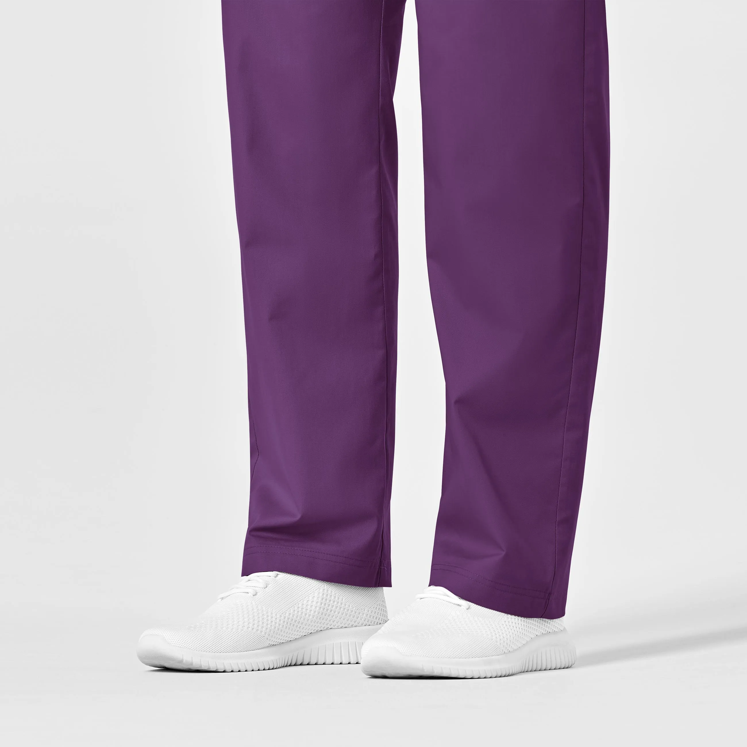 WonderWORK Unisex Drawstring Cargo Scrub Pant - Eggplant