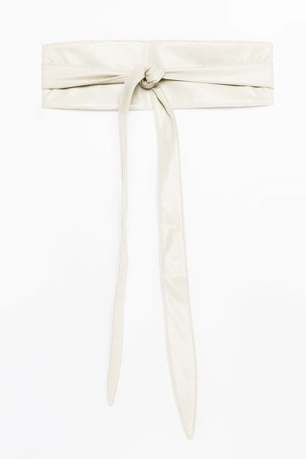 Wrap and Tie Belt - Ivory