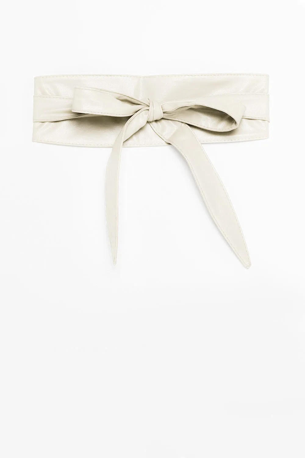 Wrap and Tie Belt - Ivory