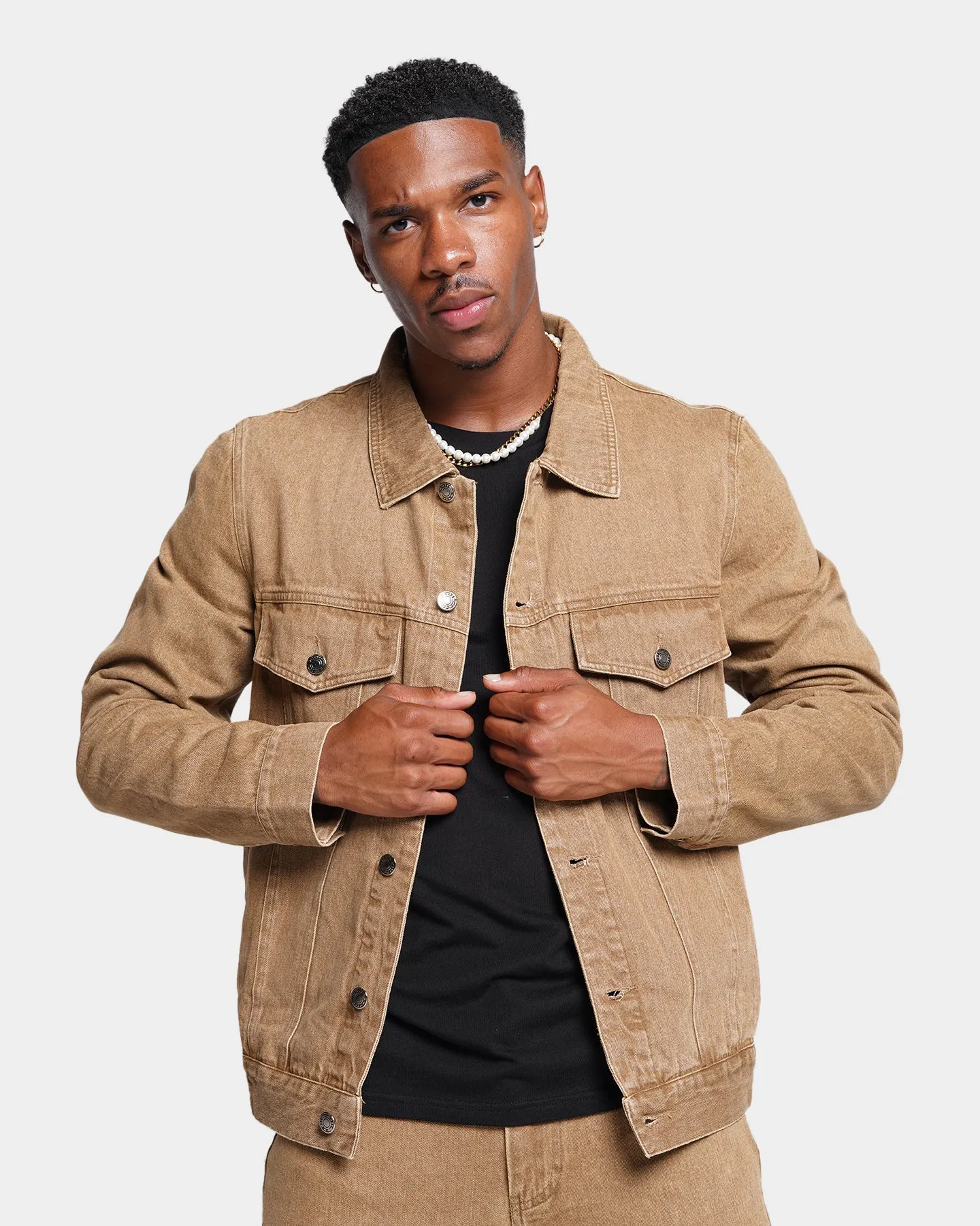 XXIII Gabriel Washed Denim Jacket Washed Brown